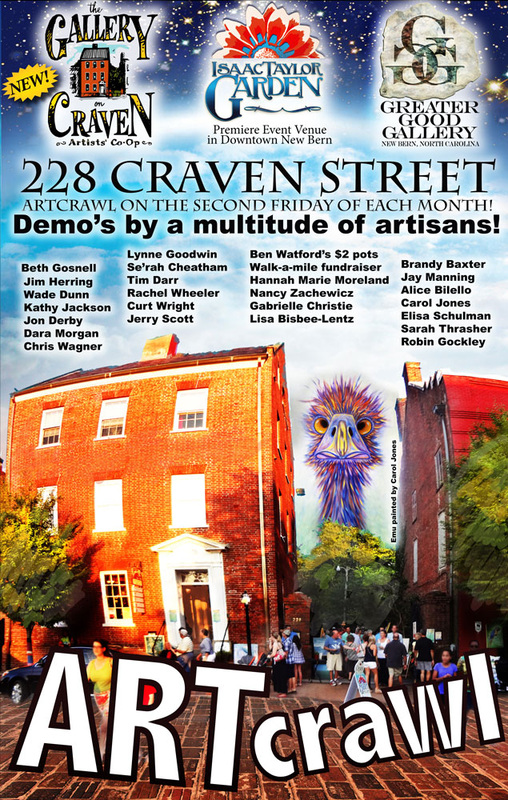 ARTcrawl, Friday May 9th in downtown New Bern!